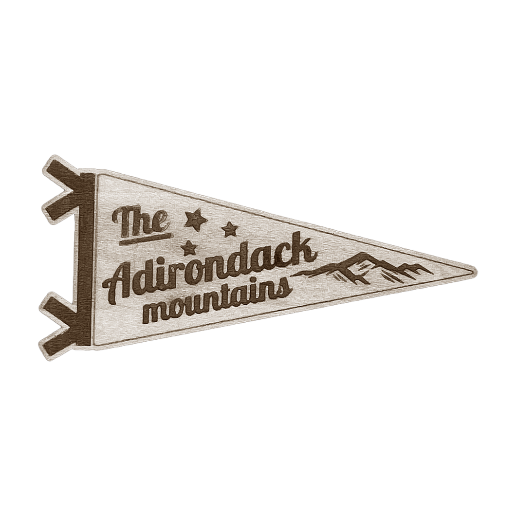 Adirondack Mountains Pennant Wood Magnet
