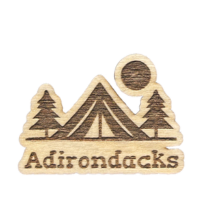 Adirondacks Tent Wood Magnet