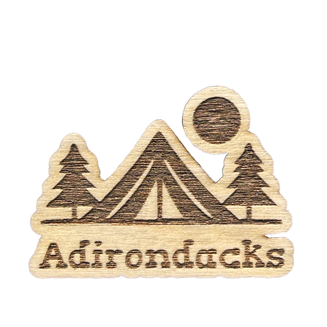 Adirondacks Tent Wood Magnet