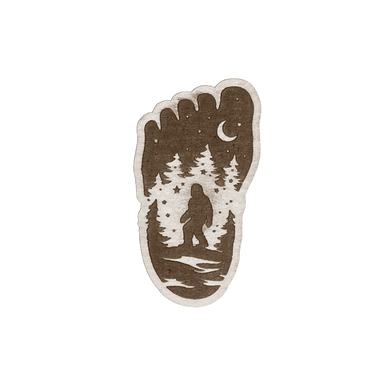 Big Foot Night Wood Magnet
