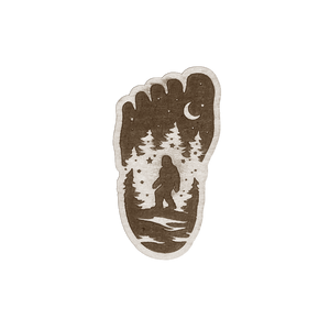 Big Foot Night Wood Magnet