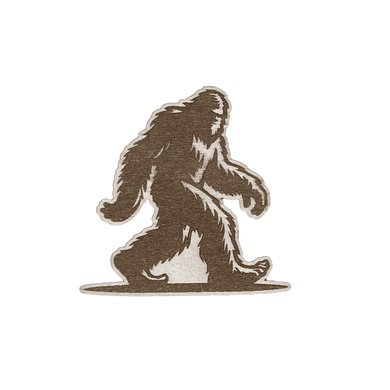 Big Foot Silhouette Wood Magnet