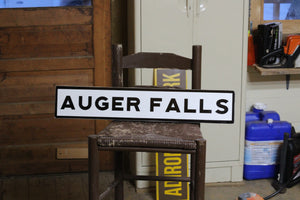 AUGER FALLS SIGN