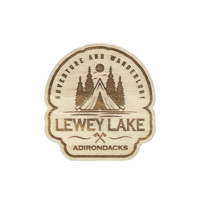 Lewey Lake Campground Wood Magnet