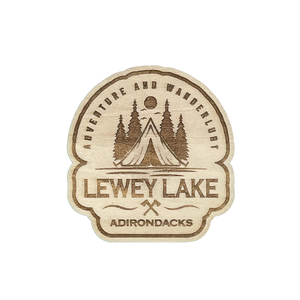 Lewey Lake Campground Wood Magnet