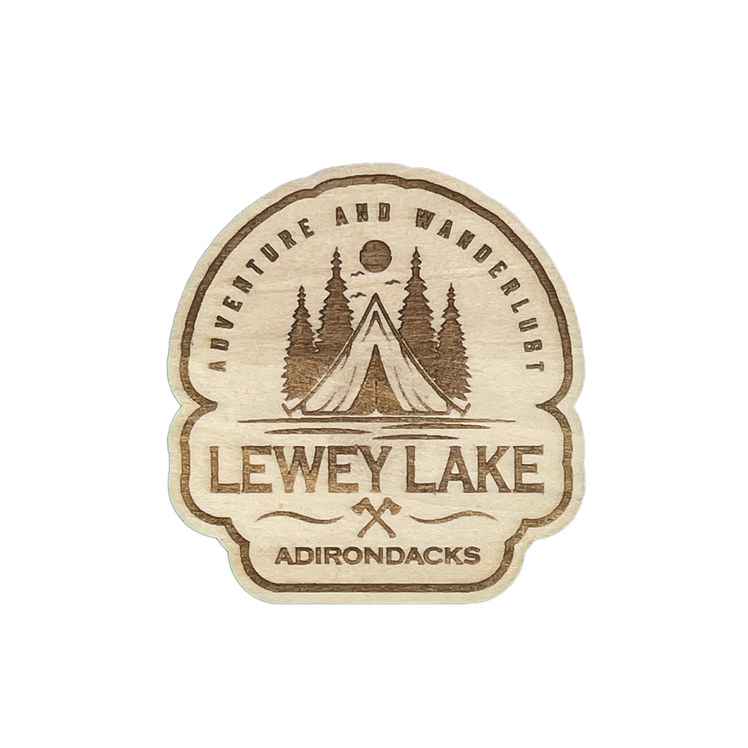 Lewey Lake Campground Wood Magnet