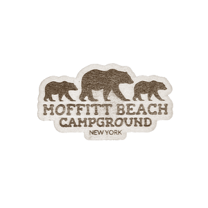 Moffitt Beach Bear Wood Magnet