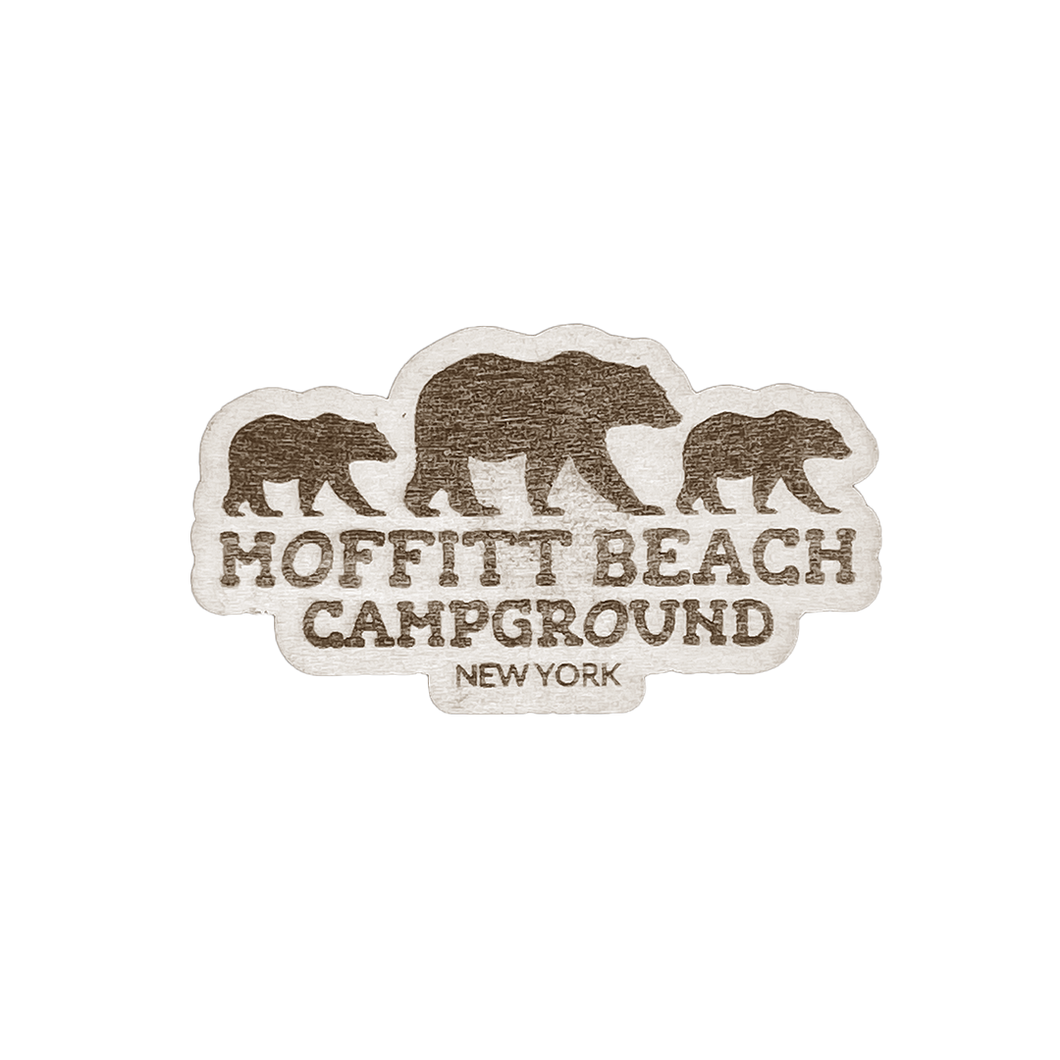 Moffitt Beach Bear Wood Magnet