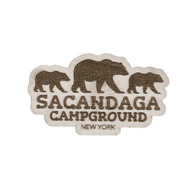Sacandaga Bear Wood Magnet