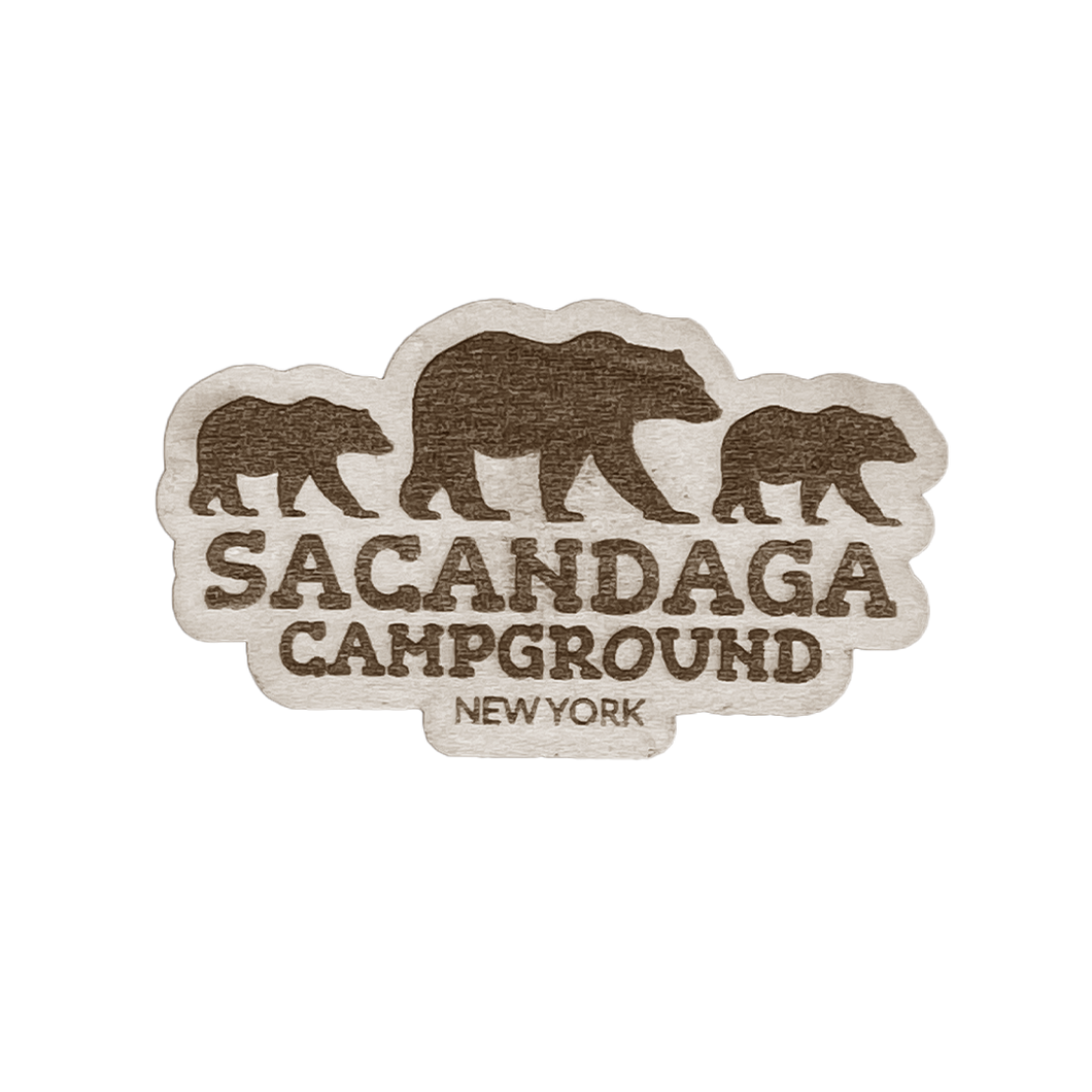 Sacandaga Bear Wood Magnet