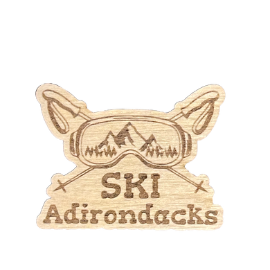 Adirondack Ski Goggles Wood Magnet